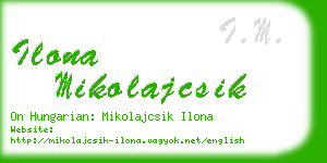 ilona mikolajcsik business card